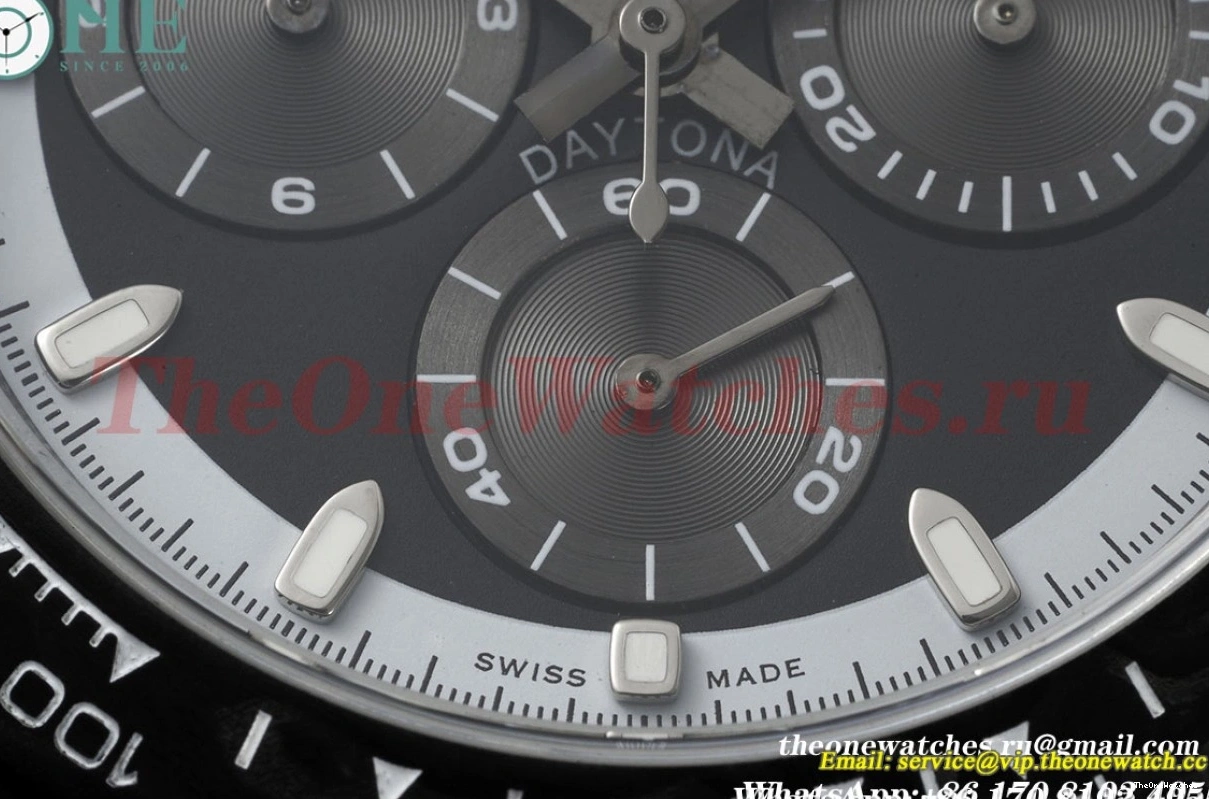 White 40mm Dial Daytona SA4130 DIW Carbon QF NY Black 1230